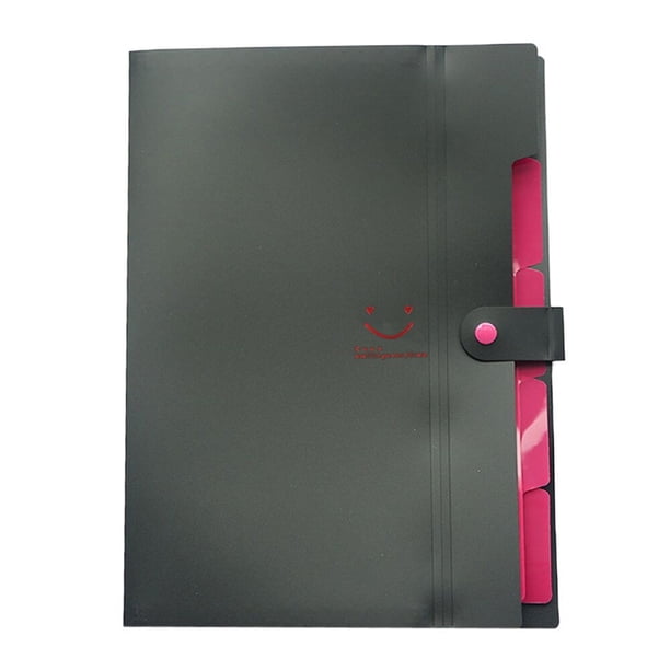 Carpeta de archivos multicapa de color caramelo fresco coreano, bolsa para documentos, libro de archivos, negro, tamaño A4, organizador de facturas, cierre, suministros de oficina, libro de archivos.