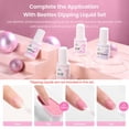 thumbnail image 4 of Kit de uñas Dip Powder con forma de escarabajos, 6 colores: rosa, blanco y morado, 4 of 7