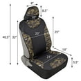 thumbnail image 6 of BDK Camo Seat Covers for Truck, Car, SUV - Two Tone Black and Camouflage Sideless Front Auto Seat Protectors, 6 of 10