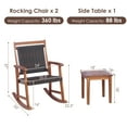 thumbnail image 2 of Patiojoy Ensemble Bistro en Rotin pour Patio 3 Pcs Chaises Berçantes d'Extérieur et Ensemble de Table Brun Rustique, 2 of 6