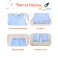 thumbnail image 5 of Yaoqi 2T Toddler Girl Outfit Set 3T Child Girls Clothing Ruffle Long Sleeves Unicorn Embroidery Top Wide Leg Pants 2pcs Clothes Blue, 5 of 6