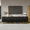 Noir + Base Dorée, variante sur Meuble Télé Rectangulaire Contemporain Blanc Doré de 67 Pieds', Table Console au Style Unique pour Téléviseurs jusqu'à 75 Pieds', Armoire Moderne avec Surface UV à Fini Très Lustré pour Salon