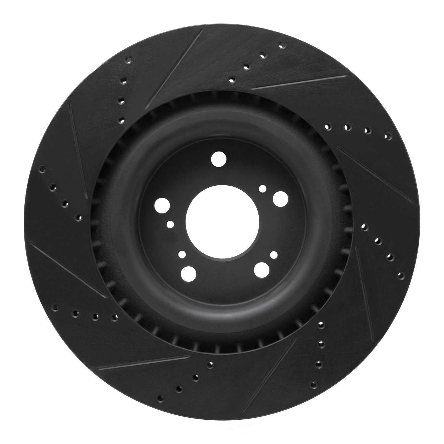 Dynamic Friction Company 633-58039R DFC Brake Rotor - Drilled And Slotted - Black