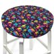 thumbnail image 3 of Disketp Skull rainbow color mushroom Funda Redonda para Taburete, Funda de Cojín para Silla de Bar Suave y Elástica-14 inch, 3 of 7