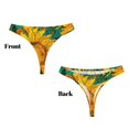thumbnail image 3 of Balery Vibrant Sunflower Painting Tangas de Algodón para Mujer con Estampado – Ropa Interior Sexy, Transpirable, G-string-Medium, 3 of 6
