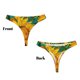 thumbnail image 3 of Balery Vibrant Sunflower Painting Tangas de Algodón para Mujer con Estampado – Ropa Interior Sexy, Transpirable, G-string-X-Large, 3 of 6