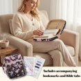 thumbnail image 4 of Yuyamidu Hummingbird Bible Cover for Women Cherry Blossom Bible Holder Bible Cover Carrier Carrying Organizer Bag with Index Tabs Bookmarks for Standard Size Bible Gifts for Women, 4 of 8