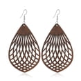 thumbnail image 5 of 19 pares de aretes de madera natural, aretes colgantes africanos, aretes étnicos livianos para mujeres, 5 of 5