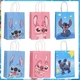 thumbnail image 2 of 1/3/6 piezas de bolsas de regalo de papel con forma de ángel con temática de Disney Lilo y Stitch, bolsas de mano para dulces, galletas, suministros para fiestas de cumpleaños y baby shower, 2 of 4
