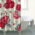 thumbnail image 4 of Waterproof Vintage-inspired Roses in Chic Modern Colours Shower Curtain 72x72 Inch Boho Style Polyester Unique Shower Curtain for Bathroom Hotel Home Decor with 12 Plastic Hooks, 4 of 5