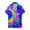 Blue2, variant on Shirts for Men Tie-Dye Printed Collared Short-Sleeve Shirt,Sizes S-3XL