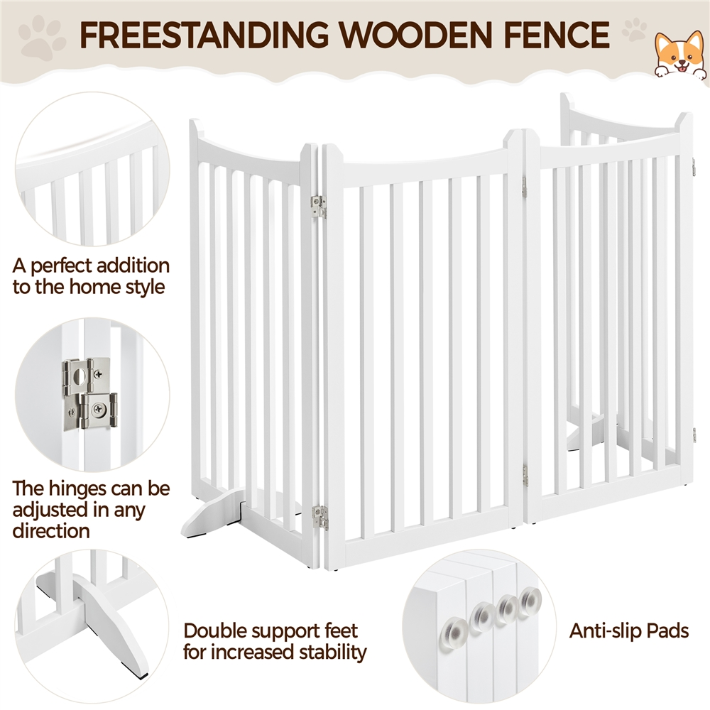 Alden Design 4-Panel Wooden Pet Gate photo 2