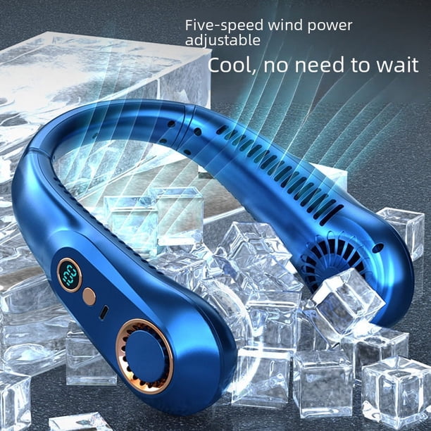 Ventilador de refrigeración plegable sin hojas P30 con carga tpc y pantalla digital, silencioso y portátil