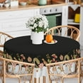 thumbnail image 4 of White Black Birds Flowers Waterproof Fabric Tablecloth,Rectangle Watercolor Wrinkle Oil-Proof Resistant Table Cover for Dining Table, Buffet Parties and Campin,(60" inch Round), 4 of 6