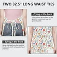 thumbnail image 6 of Pioneer Flower Floral Print Pattern Apron-Garden Aprons for Women with Pockets-Cotton Linen Waterproof Kitchen Cooking Gardening Aprons Adjustable for Kitchen,Cooking,BBQ and Salon 33x27 Inch, 6 of 7