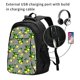 thumbnail image 2 of Fotbe Lemons on Striped Mochila con Estampado y Puerto USB para Hombre y Mujer, Mochila Antirrobo, Mochila de Viaje, Mochila Escolar, Mochila Universitaria, 2 of 7