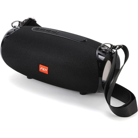 Outdoor Portable Bluetooth Speaker, IPX4 Waterproof Wireless Speakers, 5.0 Bluetooth Speakers, Powerful Sound, TWS Stereo Pairing Support TF Card, for Home/Party/Outdoor/Beach Black