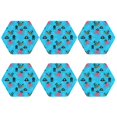 thumbnail image 2 of Fuzoiu pirate Octopus Print Leather Coasters Set,Drink Coasters Set of 6,for Tabletop Protection, Durable PVC Coasters,Home Décor and Housewarming Gift,Hexagon, 2 of 7