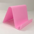 thumbnail image 2 of Soporte para teléfono móvil de plástico antideslizante, estable, resistente al desgaste, portátil, duradero, para escritorio, para casa o coche, color rosa, 2 of 5