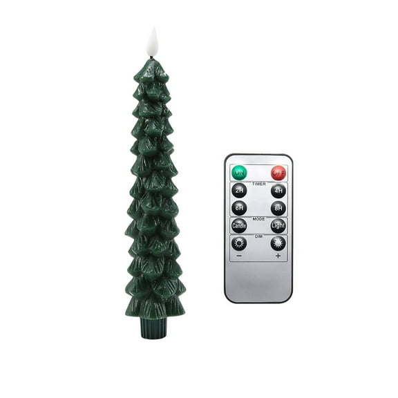 Christmas LED Candles, Flameless Pinecone Candle Lights, Battery Operated Christmas Room Decorations with Remote Control, Realistic Paraffin Wax, Safe for Kids, Long-Lasting Holiday Ambiance