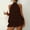 01 Brown, variant on Women's Fashion Solid Color Halter Neck Backless Jumpsuit Tulle Halter Neck Dress A-Line Skirt