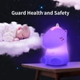 thumbnail image 4 of Luz nocturna infantil, bonita lámpara de silicona, regalo para niñas, niños y bebés, decoración de habitación, recargable por USB, cambia de color, control táctil., 4 of 5