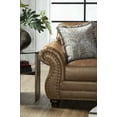 thumbnail image 2 of Modern Leather Loveseat with Antique Bronze Nailheads for Living Room (85×80×75cm), 2 of 10
