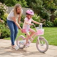 thumbnail image 4 of Costway Vélo pour Enfants 14 Pouces avec Roues Stabilisatrices, Freins à Rétropédalage, Selle et Guidon Ajustables, Rose, 4 of 10