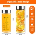 thumbnail image 2 of Botellas de jugo de vidrio Poweco, 500 ml, paquete de 4, boca ancha con tapas, 2 of 6