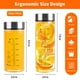 thumbnail image 2 of Botellas de jugo de vidrio Poweco, 500 ml, paquete de 4, boca ancha con tapas, 2 of 6
