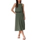 thumbnail image 1 of Conjunto de falda de 2 piezas para mujer INSPIRE CHIC, sin mangas, top corto, falda midi de cintura alta, atuendos casuales de verano, verde militar, XL, 1 of 6