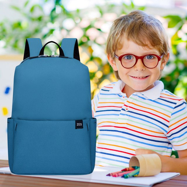 Fiudx Mini Mochila, Diseño de Color Liso, Ligera y Fácil de Limpiar, Cierre de Cremallera, Ideal para Preescolar y Guardería, Cómodas Correas de Hombro, Tamaño 38 X 25 X 13 Cm.