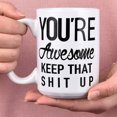 thumbnail image 2 of Futtumy Thank You Gifts, You're Awesome Mugs Gifts, Inspirational Gifts for Men Women Friends, Birthday Gifts, Christmas Gifts, White 15 fl oz Coffee Mugs Ceramic Mug Tea Cup, 2 of 7