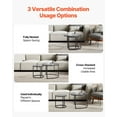 thumbnail image 3 of Modern Nesting Coffee Table Set of 2 - 23.6" Round Glass End Tables with Metal Frame for Living Room, Bedroom, Balcony, 3 of 10