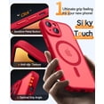 thumbnail image 5 of Magnetic Case for iPhone 16 Pro Max with Full Camera Protection [Compatible with Magsafe] [Translucent Matte] Protective Phone Case, Hot Pink,Red, 5 of 5