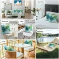 thumbnail image 6 of Abstract Art Marble Texture Outdoor Pillow Covers Pack of 2 Teal Green Gold Gradient Modern Art Waterproof Throw Pillow Covers Decorative Cushion Cases for Patio Garden Tent Balcony Couch 16x16 inch, 6 of 8