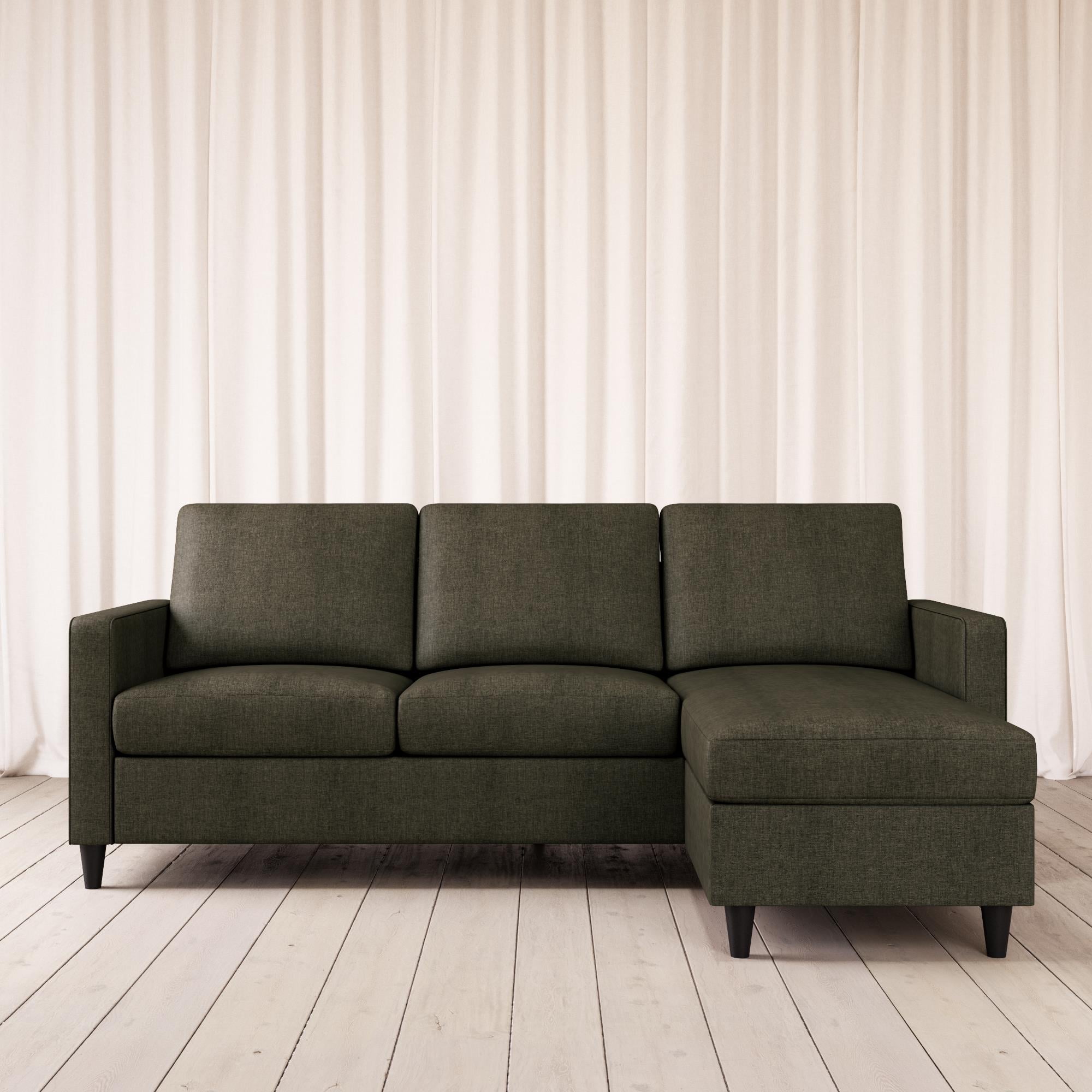 DHP Cooper Modern Sectional Sofa, Gray Linen