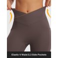 thumbnail image 4 of BALEAF Capri Leggings for Women with Pockets Knee Length Workout Yoga Capris Pants Tummy Control Casual Exercise Brown L, 4 of 8