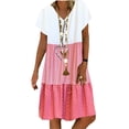 thumbnail image 1 of Lovebay Women Summer Ruffle Loose Swing Casual Dress S-5XL, 1 of 4