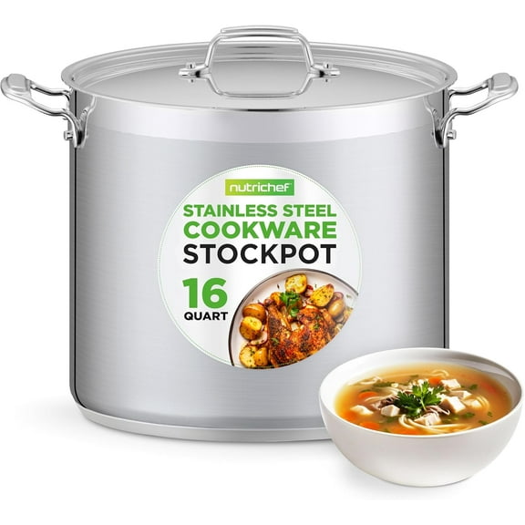 16-quart Stainless Steel Slow Cooker, Suitable for Stewing, Simmering and Making Soup. Lid Included