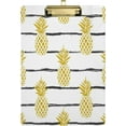 thumbnail image 1 of FMSHPON Summer Gold Pineapple on Striped Clipboard Hardboard Wood Nursing Clip Board and Pull for Standard A4 Letter 13x9 inches, 1 of 8