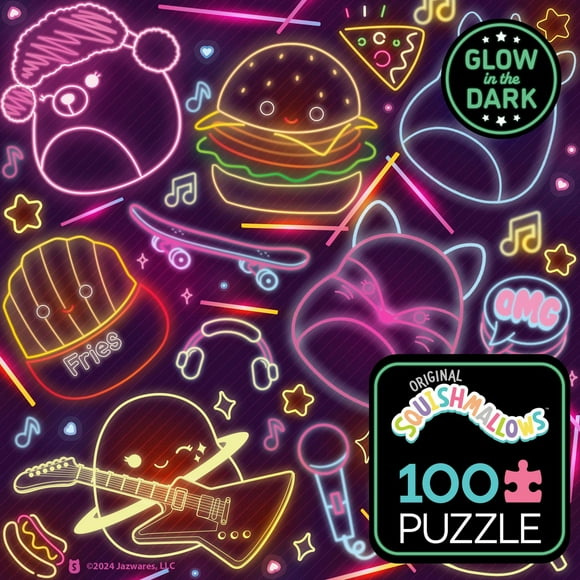 Ceaco 100 pièces Deluxe Glow Pluzzle pour enfants - Squishmallows
