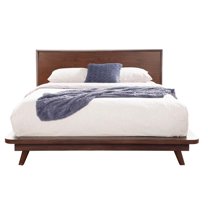 Alpine Furniture Gramercy Standard King Wood Platform Bed in Walnut