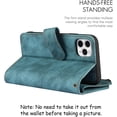 thumbnail image 4 of Wallet Case Compatible with iPhone 11 Pro,[6 Card Slots] [Wrist Strap] [Stand Feature] Detachable 2 in 1 Magnetic Zipper Leather Slim Cover Case for iPhone 11 Pro,5.8 inch Blue, 4 of 14