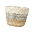 thumbnail image 2 of S SERENABLE Cache-Pot en Paille Fait Main Tissé avec Doublure Imperméable Support de Pot de Plante TP, 2 of 9