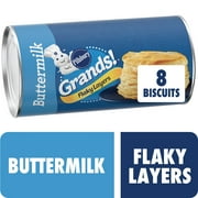 Pillsbury Grands! Flaky Layers, Refrigerated Buttermilk Biscuit Dough, 8 Count, 16.3 oz