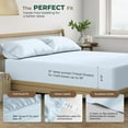 thumbnail image 4 of TEMOGU-Thread Spread 100% Organic Cotton Sheets Twin XL Size - 3 PC Organic Cotton Twin XL Size Percale Weave Sheet Set, Cooling, Crisp & Breathable, 16" Deep Pocket Bedding Set for Dorm Room - Light, 4 of 4