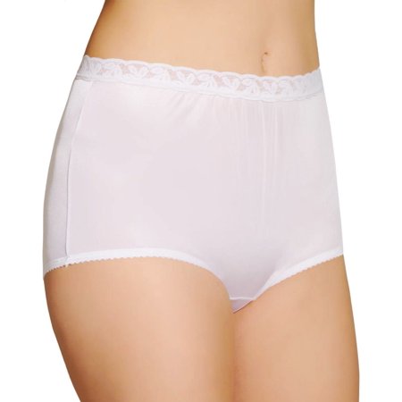 

Women s Shadowline 17014 Nylon Classics Brief Panty (White 6)