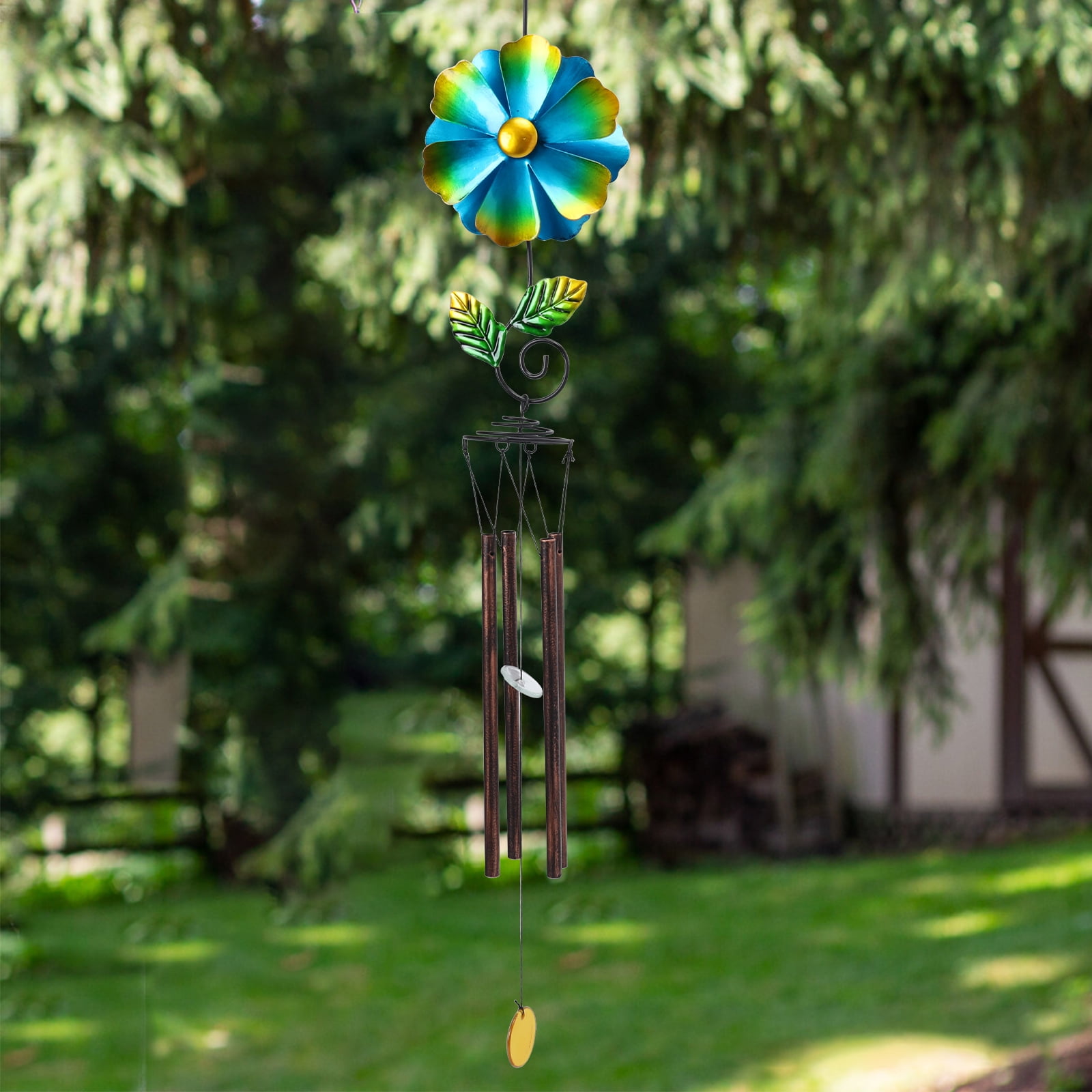 Flower Windmill,Wind Chime,Rotary Windmill & Musical Wind Chime Combination, ,Hanging Wind Chime, For Outdoor, Yard,Garden,Lawn,Multicolor