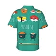 thumbnail image 3 of Bixox Men's Hawaiian Shirts Men's Cute Sushi Print Short-Sleeve Shirt-Medium, 3 of 8